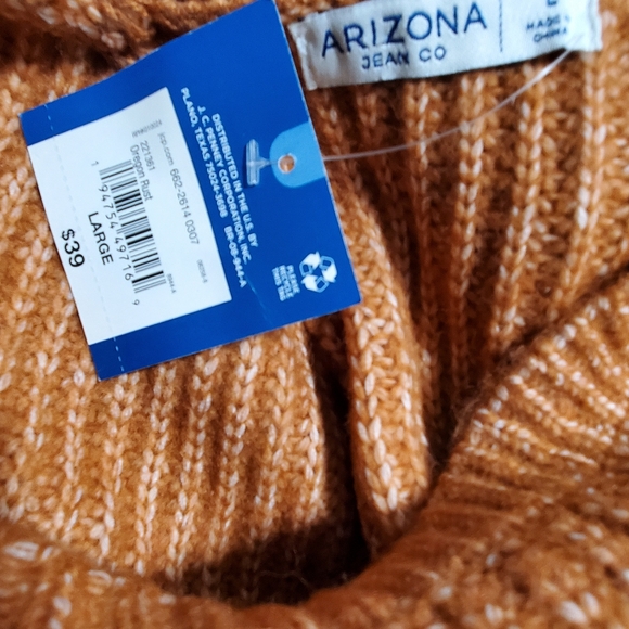 Arizona Jean Co. Crop Sweater Orange-Rust 🆕️✨️Size LG - Picture 5 of 6